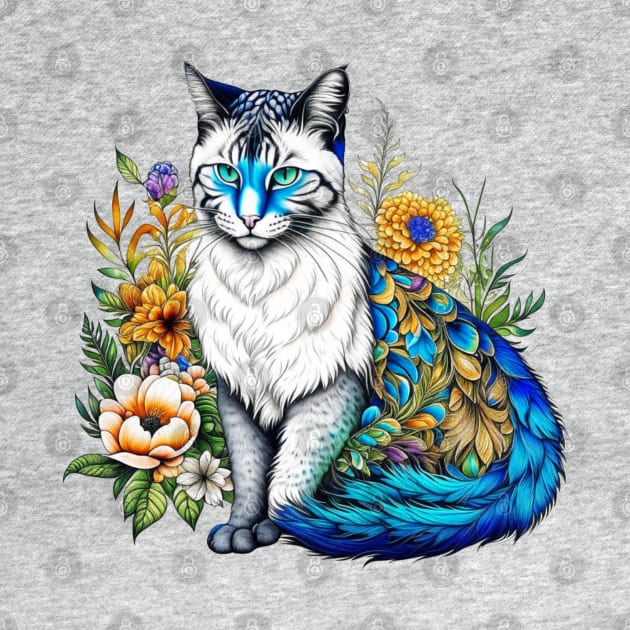 Peacock Kitty by VioletGrant